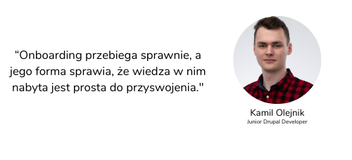 Junior developer wypowiada się o procesie onboardingu w Droptica