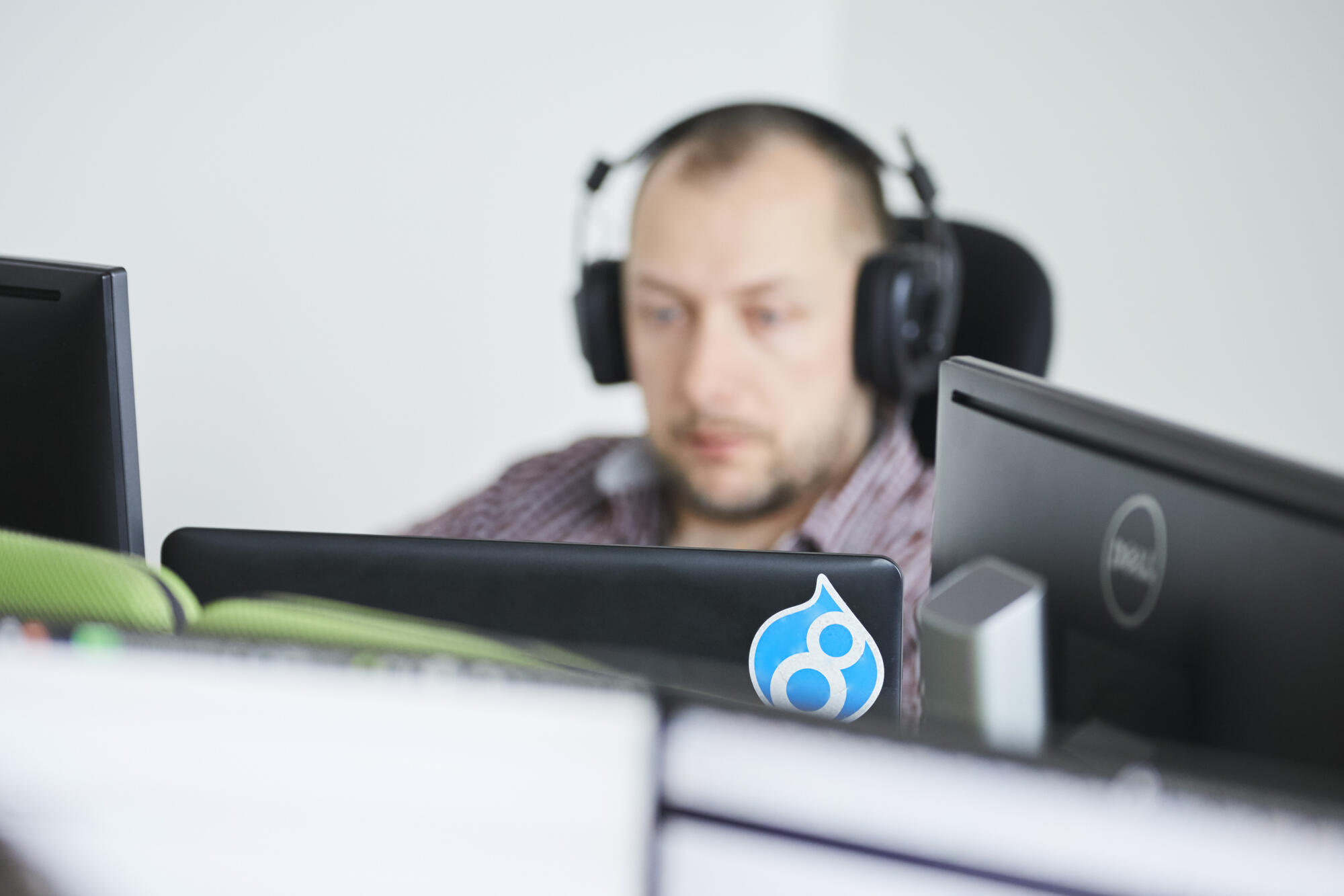 Developer coding drupal